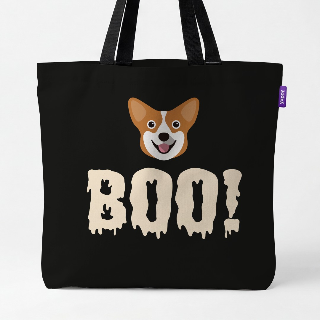 'Boo!' - Personalized {breedCommonName} Canvas Bag