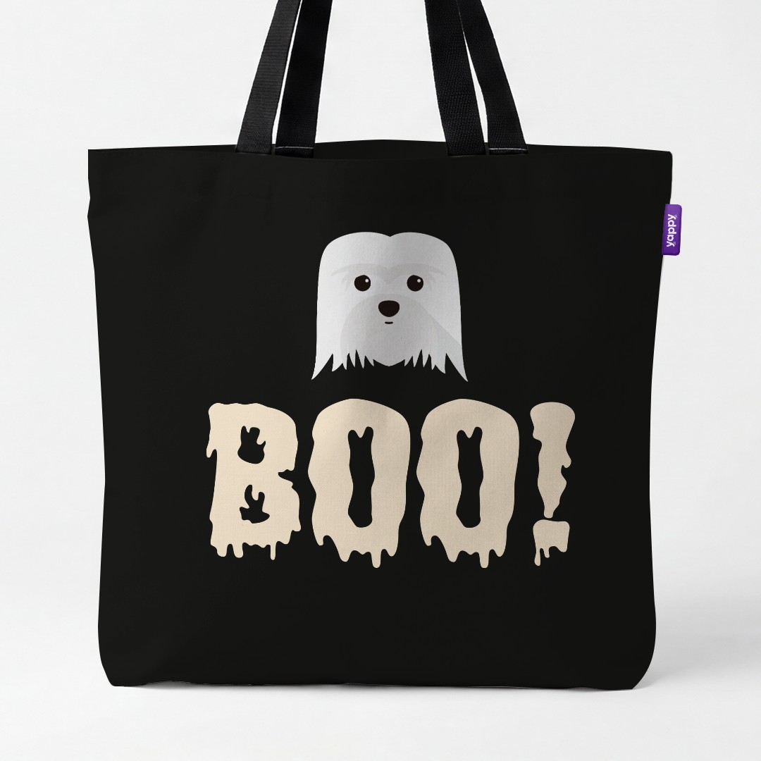'Boo!' - Personalized {breedCommonName} Canvas Bag