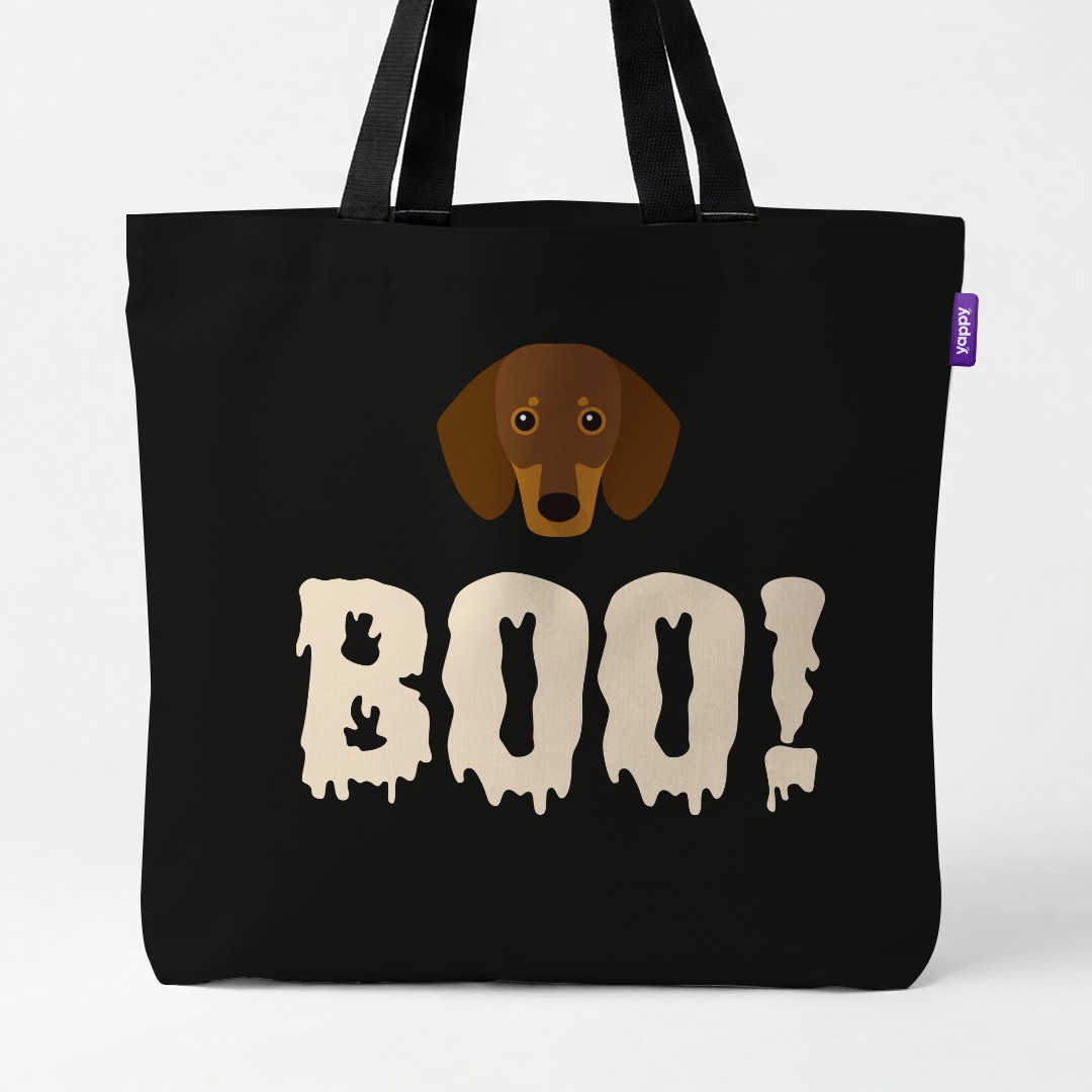 'Boo!' - Personalized {breedCommonName} Canvas Bag