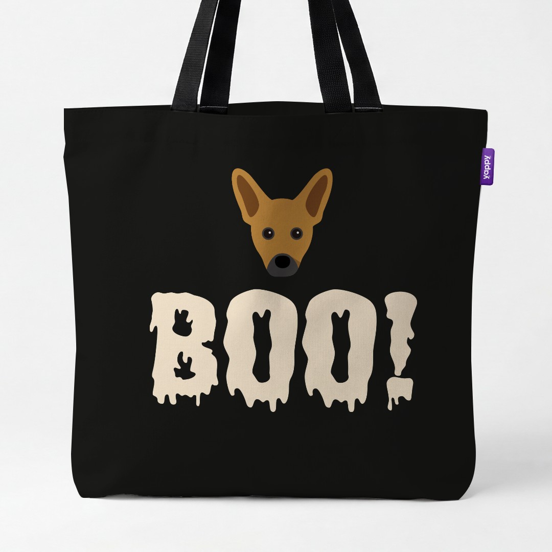 'Boo!' - Personalized {breedCommonName} Canvas Bag