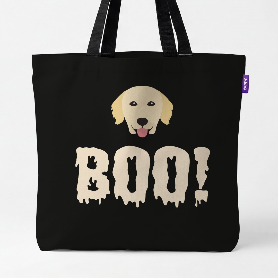 'Boo!' - Personalized {breedCommonName} Canvas Bag