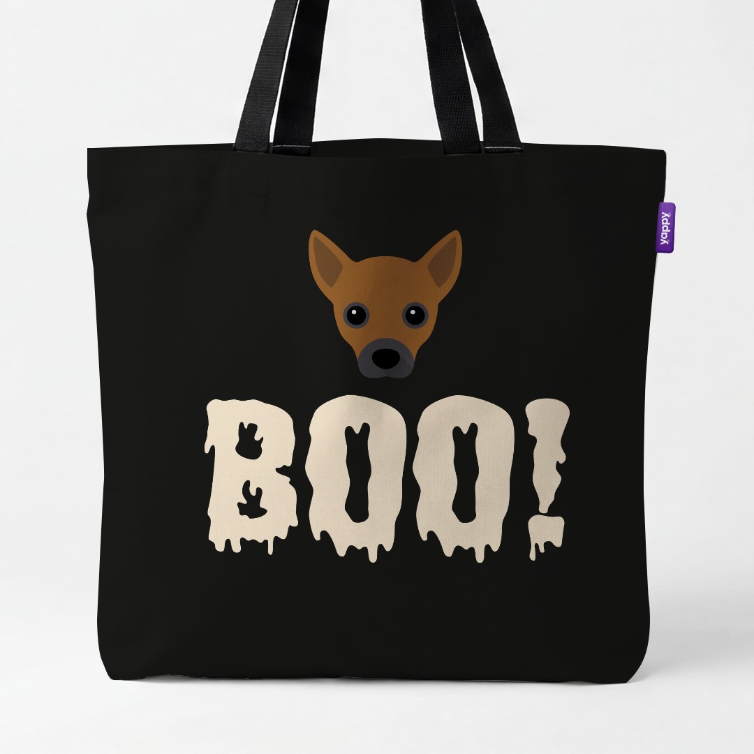 'Boo!' - Personalized {breedCommonName} Canvas Bag