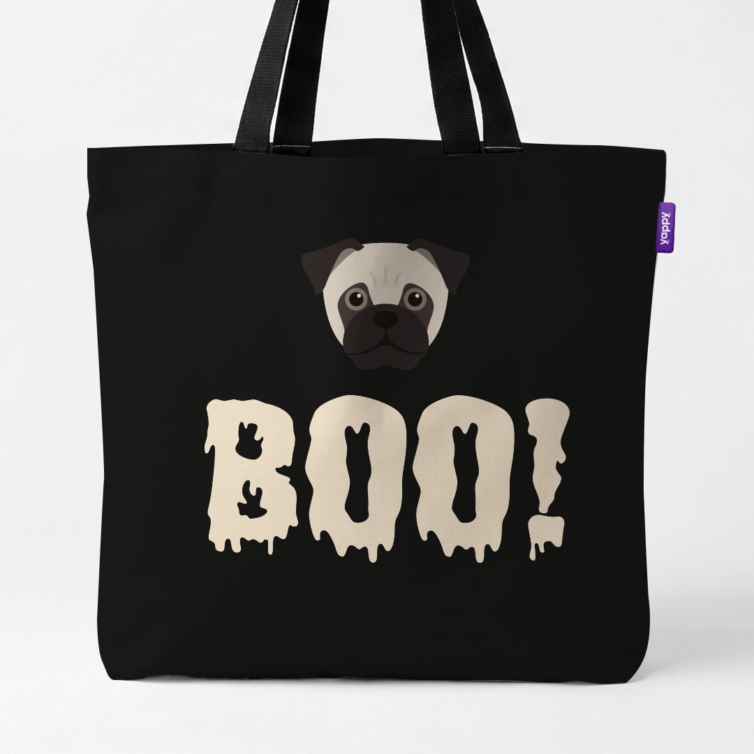 'Boo!' - Personalized {breedCommonName} Canvas Bag