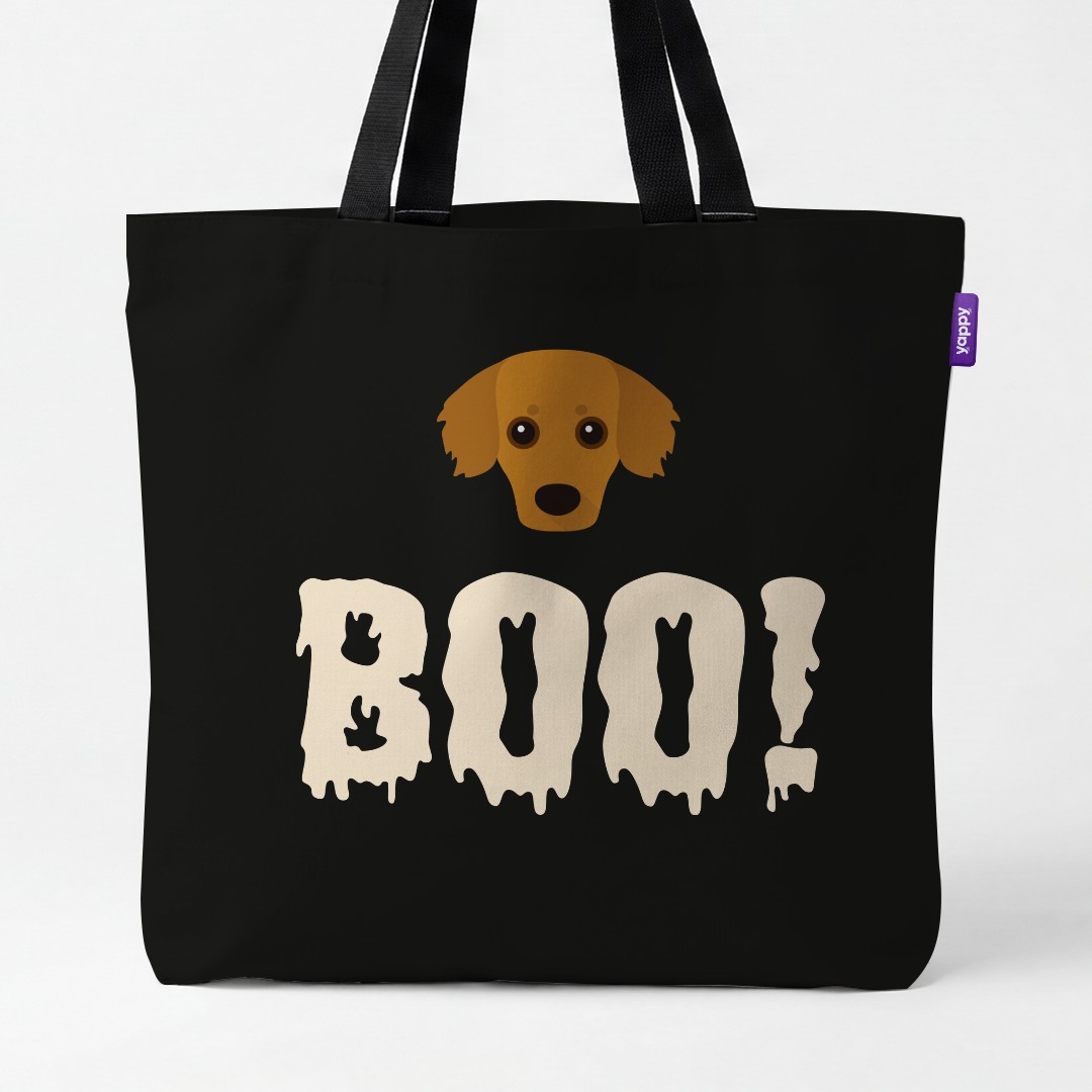 'Boo!' - Personalized {breedCommonName} Canvas Bag