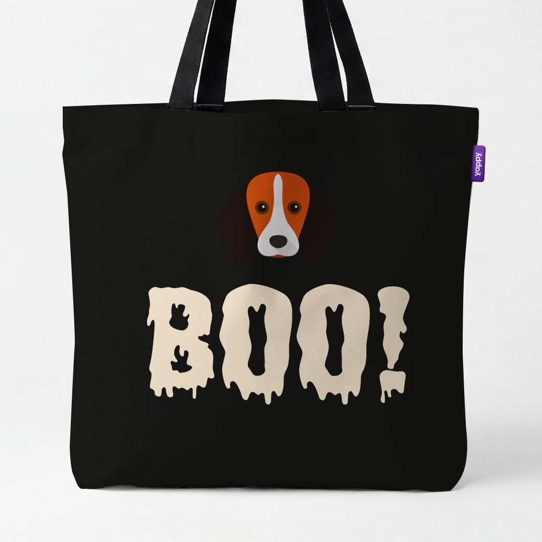 'Boo!' - Personalised {breedCommonName} Canvas Bag