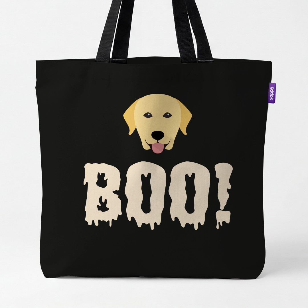 'Boo!' - Personalized {breedCommonName} Canvas Bag
