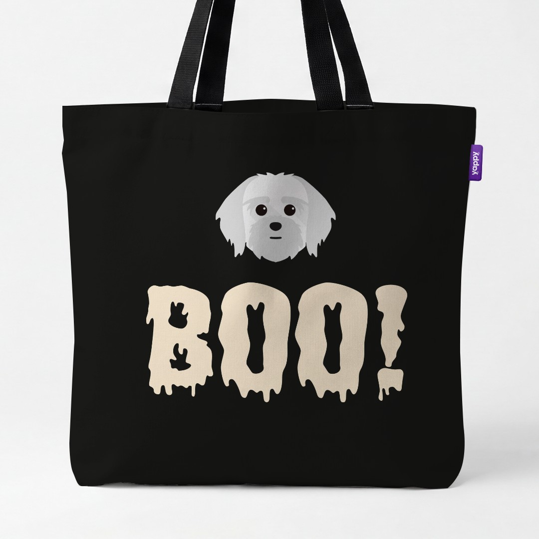 'Boo!' - Personalized {breedCommonName} Canvas Bag