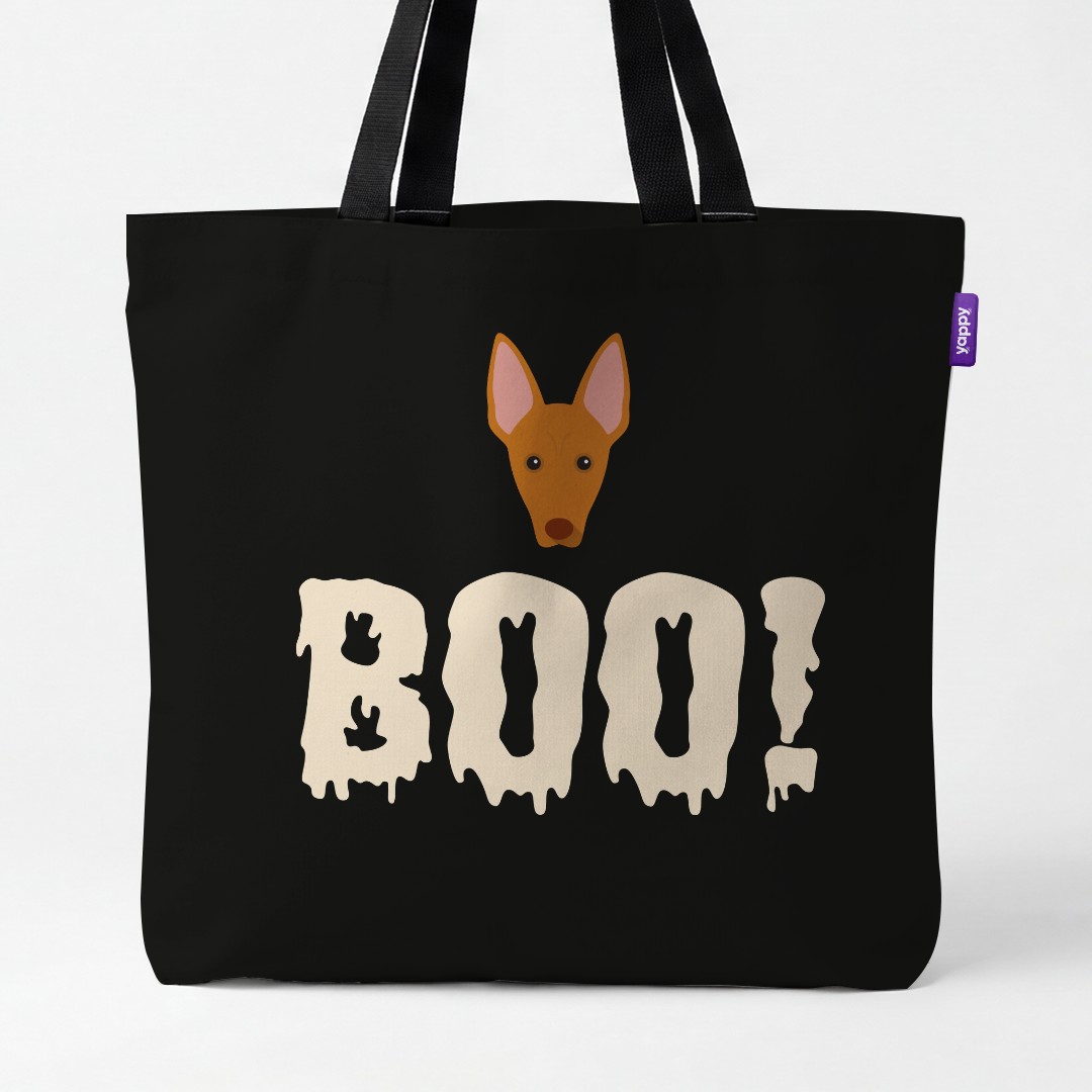 'Boo!' - Personalized {breedCommonName} Canvas Bag