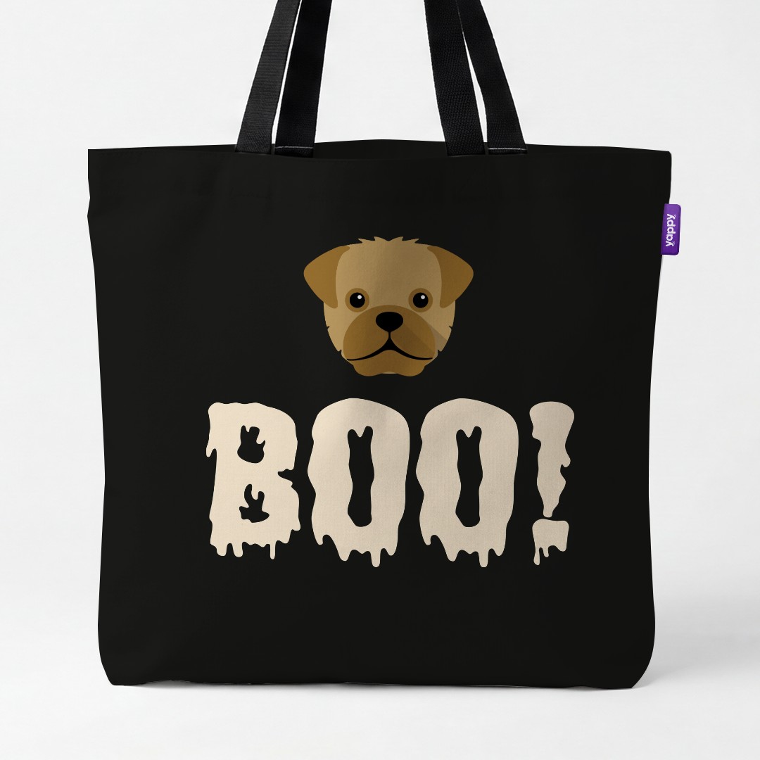 'Boo!' - Personalized {breedCommonName} Canvas Bag