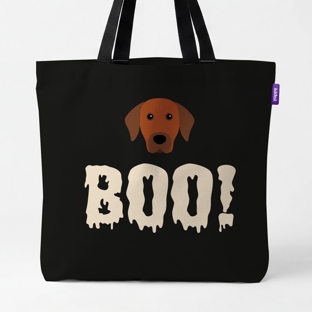 'Boo!' - Personalized {breedCommonName} Canvas Bag