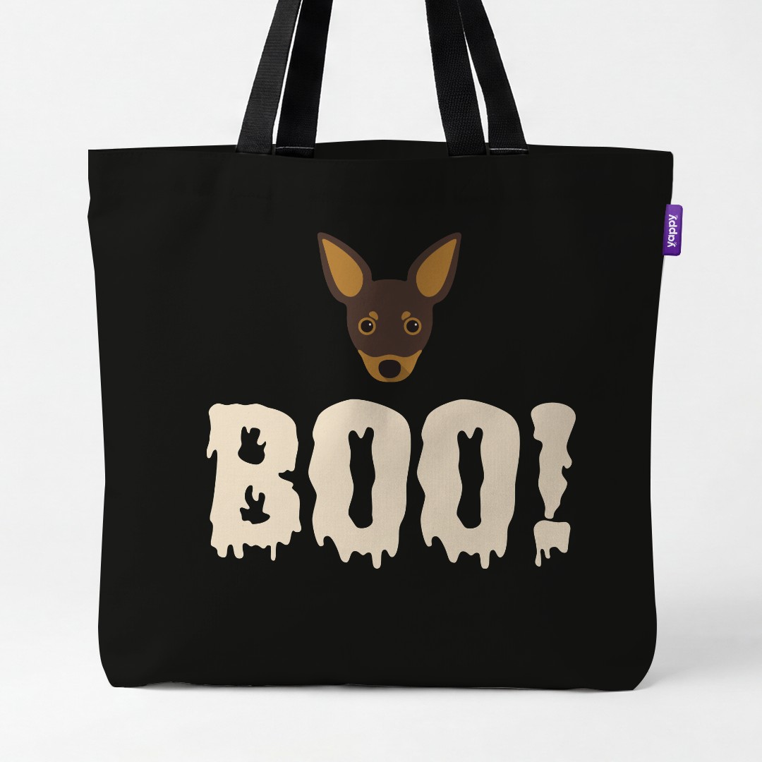 'Boo!' - Personalized {breedCommonName} Canvas Bag