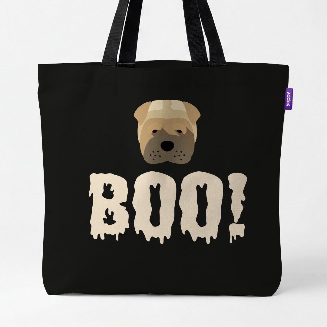 'Boo!' - Personalised {breedCommonName} Canvas Bag