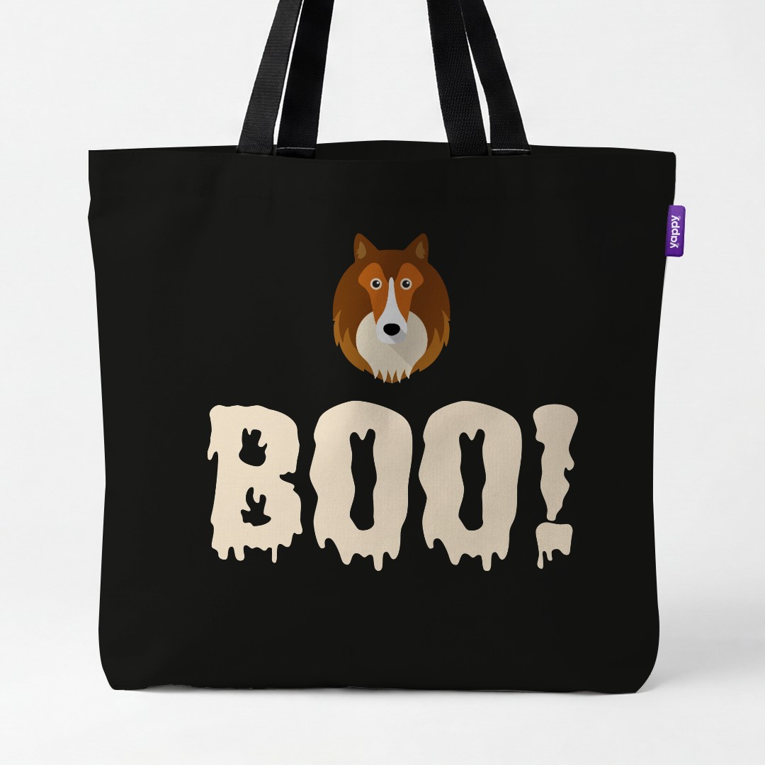 'Boo!' - Personalised {breedCommonName} Canvas Bag
