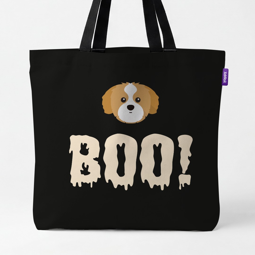 'Boo!' - Personalized {breedCommonName} Canvas Bag