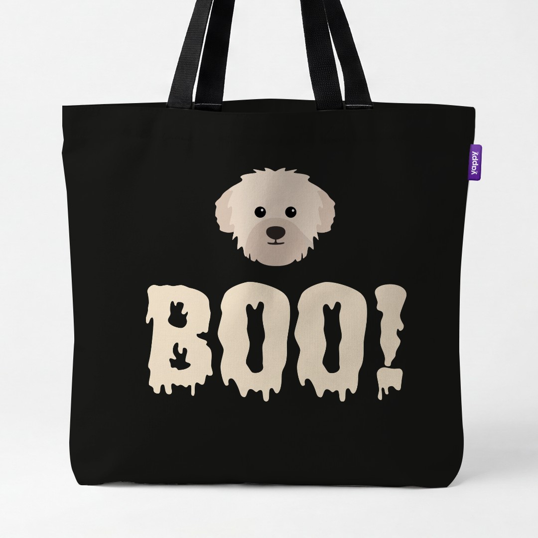 'Boo!' - Personalized {breedCommonName} Canvas Bag