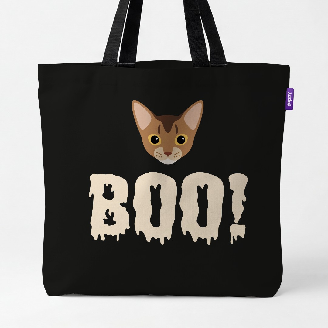 'Boo!' - Personalized {breedCommonName} Canvas Bag