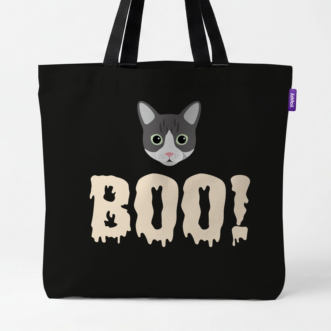'Boo!' - Personalized {breedCommonName} Canvas Bag
