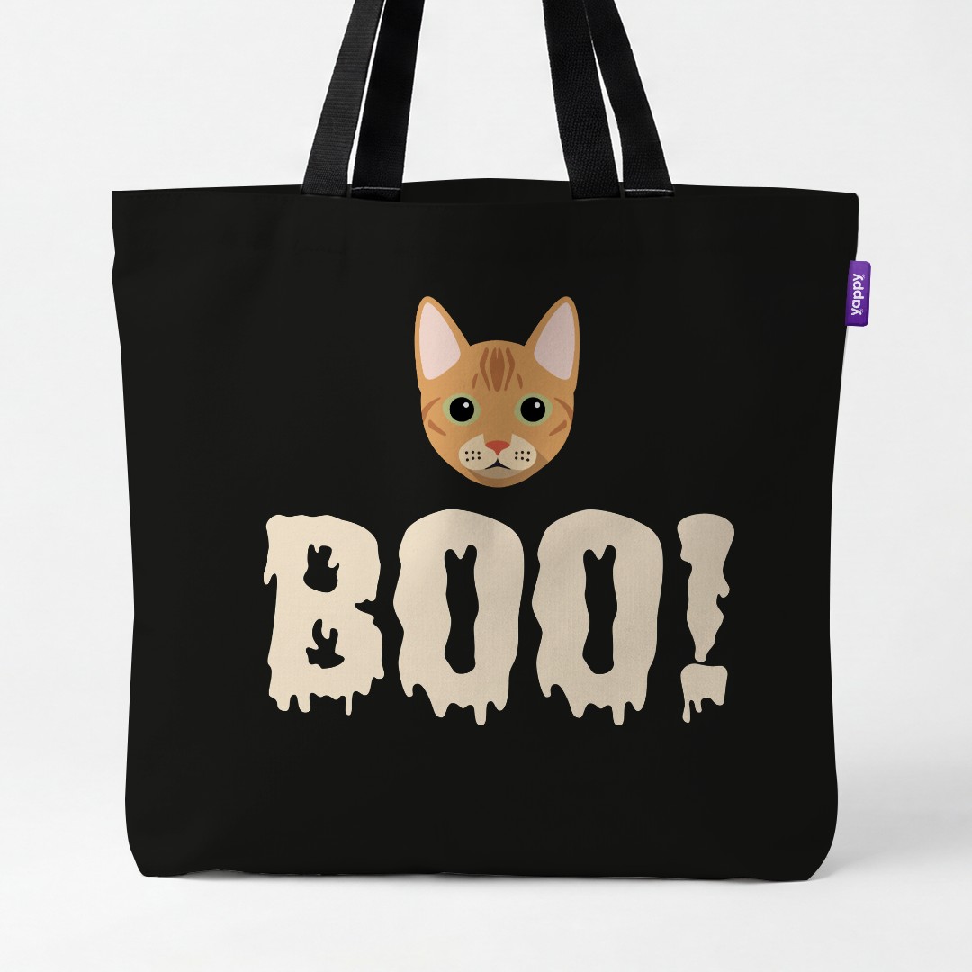 'Boo!' - Personalized {breedCommonName} Canvas Bag