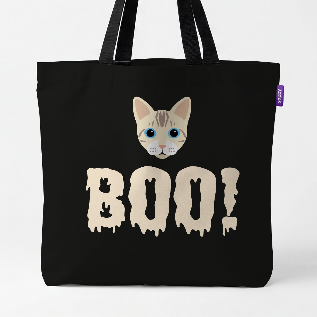 'Boo!' - Personalized {breedCommonName} Canvas Bag