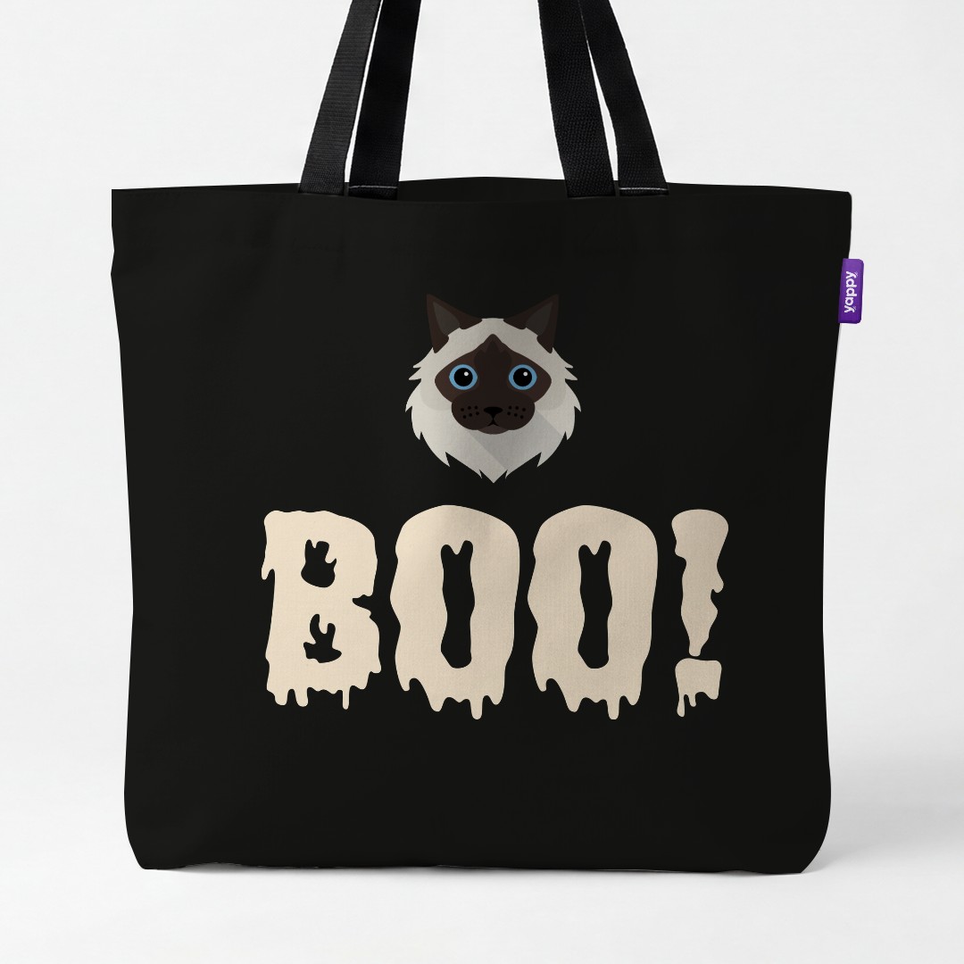 'Boo!' - Personalized {breedCommonName} Canvas Bag