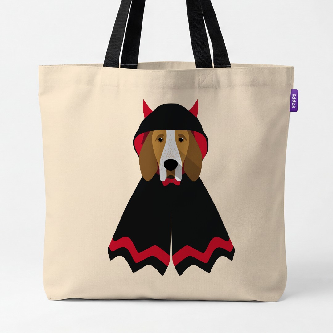 'Dressed Up Halloween' - Personalised {breedCommonName} Canvas Bag