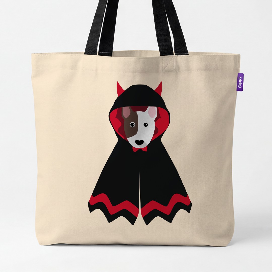 'Dressed Up Halloween' - Personalized {breedCommonName} Canvas Bag