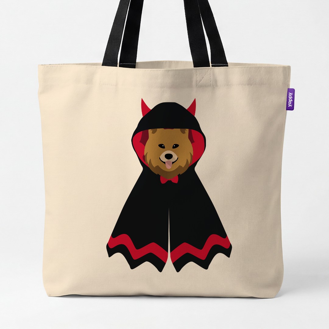 'Dressed Up Halloween' - Personalized {breedCommonName} Canvas Bag