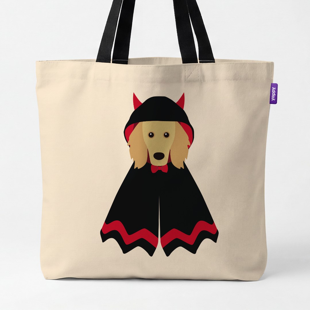 'Dressed Up Halloween' - Personalized {breedCommonName} Canvas Bag