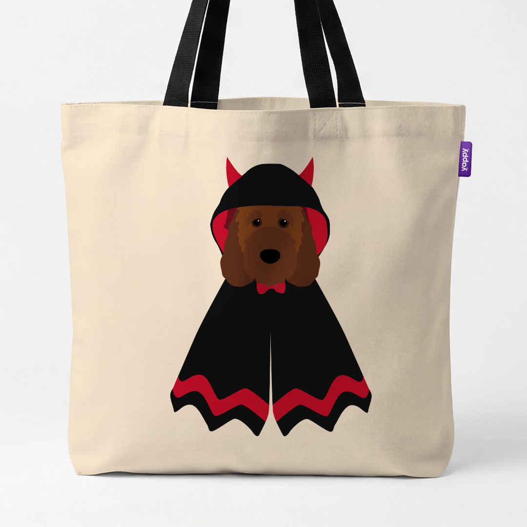 'Dressed Up Halloween' - Personalized {breedCommonName} Canvas Bag