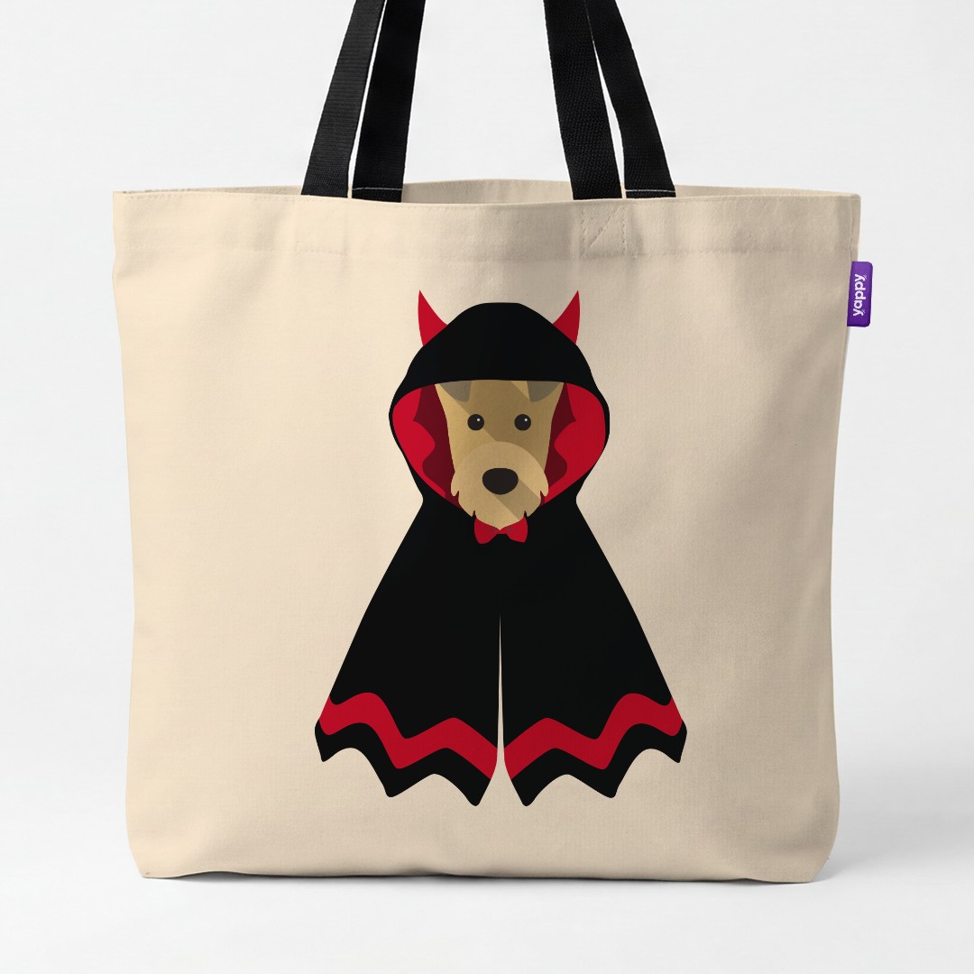 'Dressed Up Halloween' - Personalized {breedCommonName} Canvas Bag