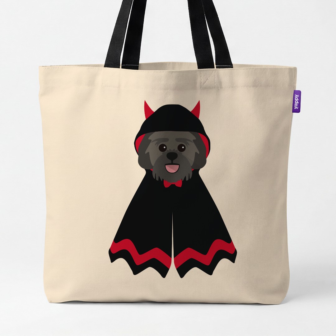 'Dressed Up Halloween' - Personalized {breedCommonName} Canvas Bag