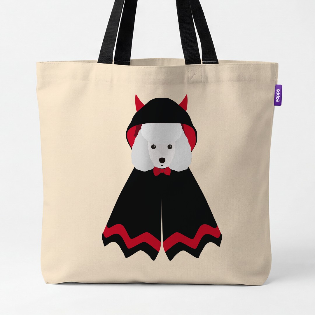 'Dressed Up Halloween' - Personalized {breedCommonName} Canvas Bag