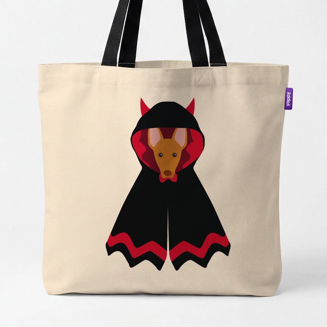 'Dressed Up Halloween' - Personalized {breedCommonName} Canvas Bag