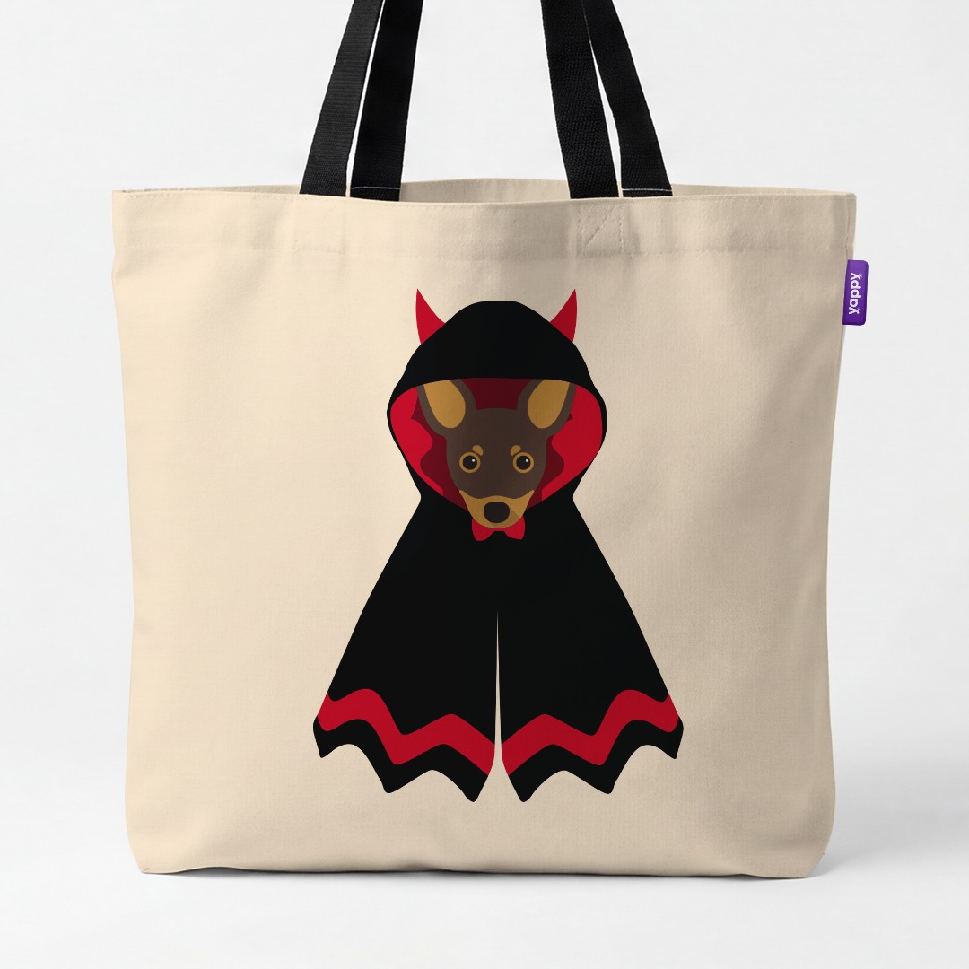 'Dressed Up Halloween' - Personalized {breedCommonName} Canvas Bag