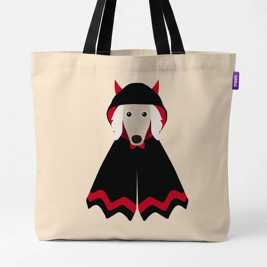 'Dressed Up Halloween' - Personalized {breedCommonName} Canvas Bag