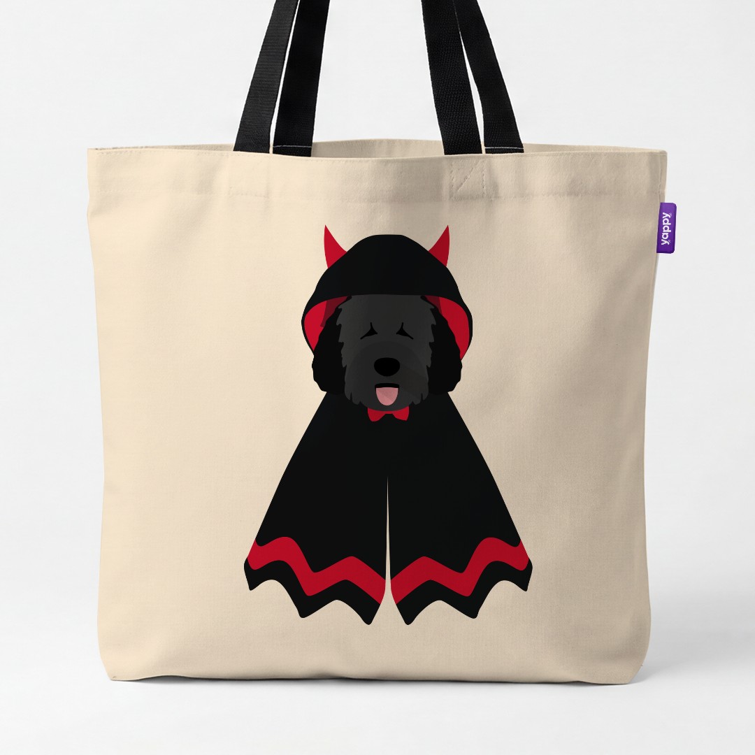 'Dressed Up Halloween' - Personalized {breedCommonName} Canvas Bag