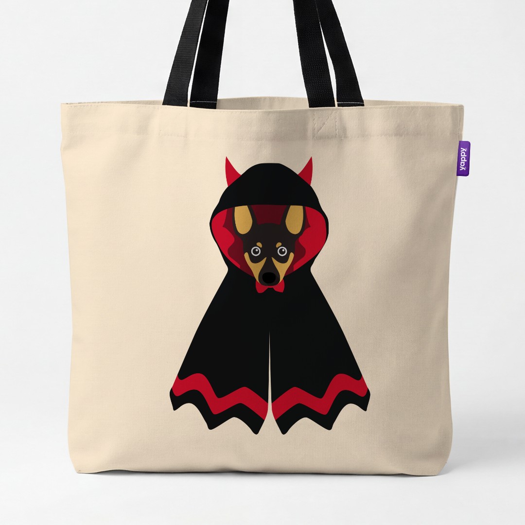 'Dressed Up Halloween' - Personalized {breedCommonName} Canvas Bag