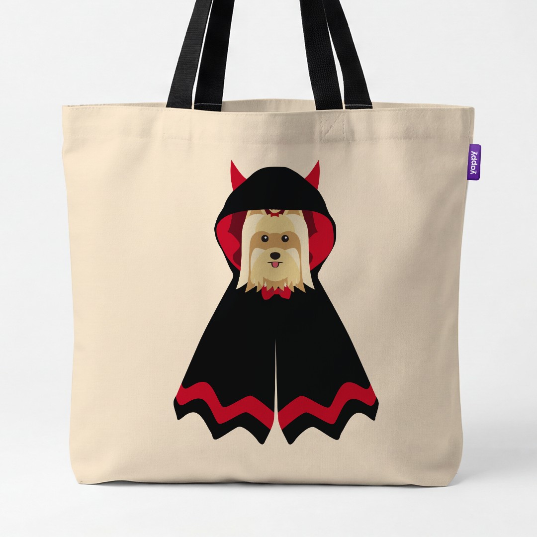 'Dressed Up Halloween' - Personalized {breedCommonName} Canvas Bag
