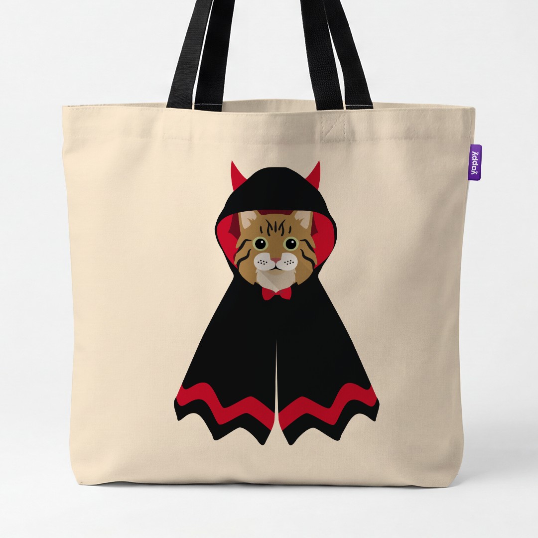 'Dressed Up Halloween' - Personalized {breedCommonName} Canvas Bag
