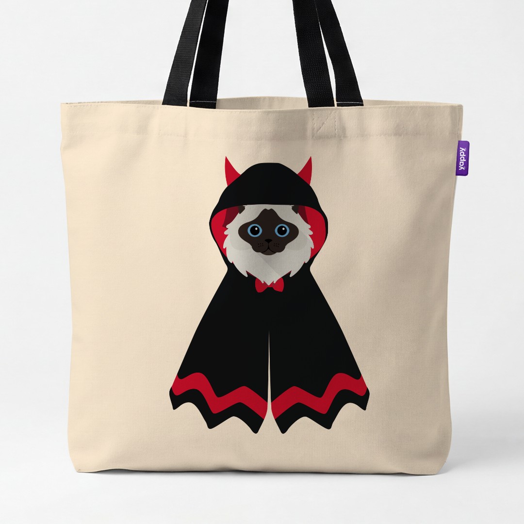 'Dressed Up Halloween' - Personalized {breedCommonName} Canvas Bag