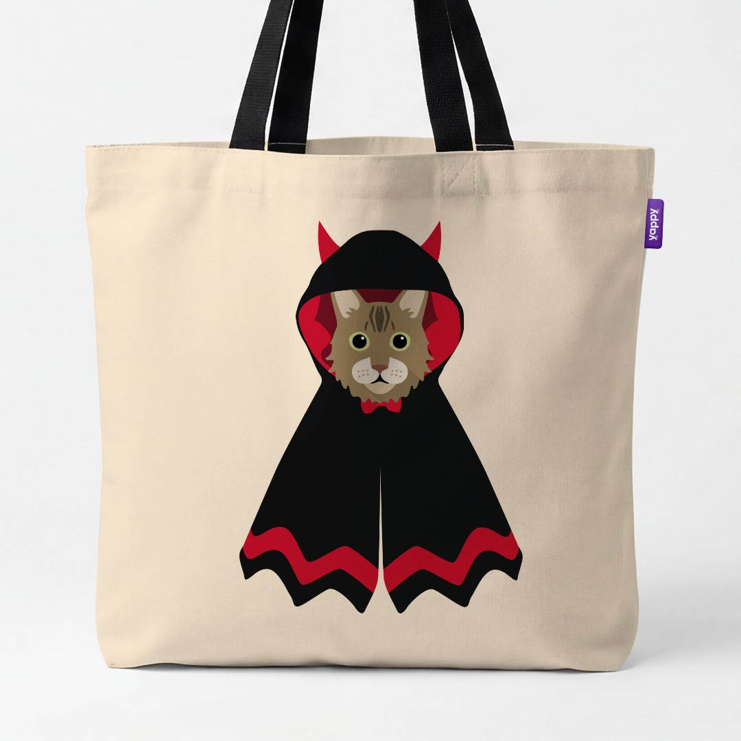 'Dressed Up Halloween' - Personalized {breedCommonName} Canvas Bag