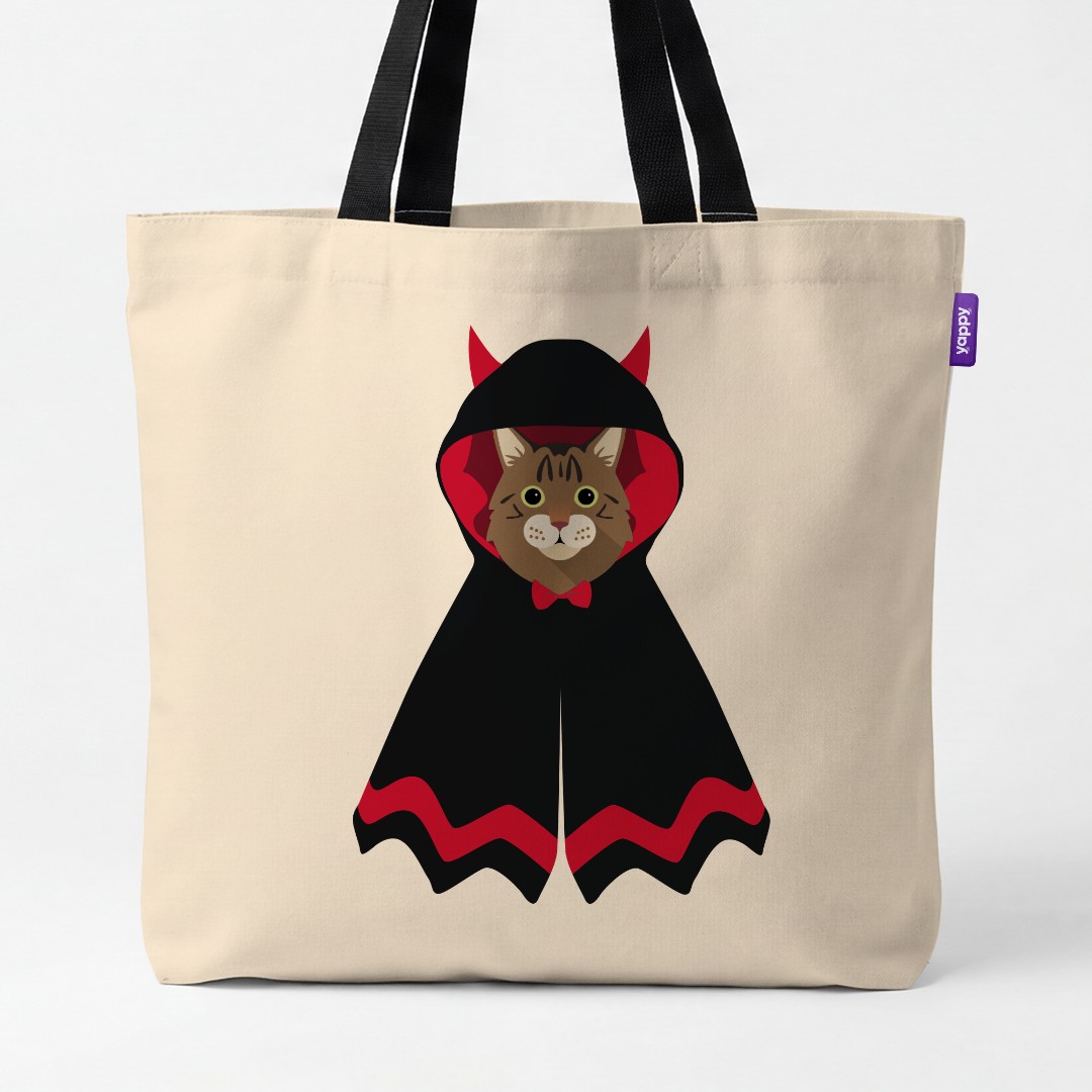 'Dressed Up Halloween' - Personalized {breedCommonName} Canvas Bag
