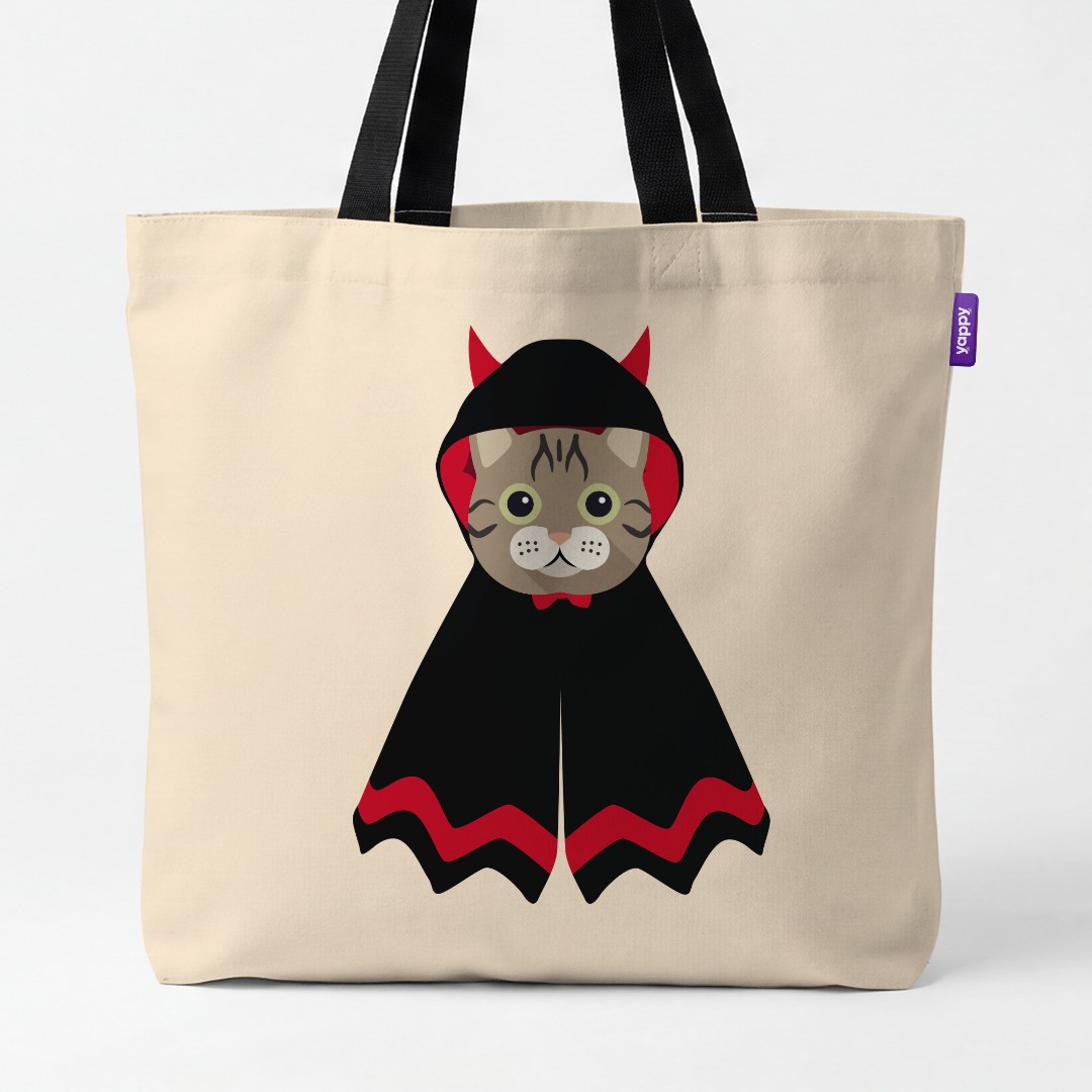 'Dressed Up Halloween' - Personalized {breedCommonName} Canvas Bag