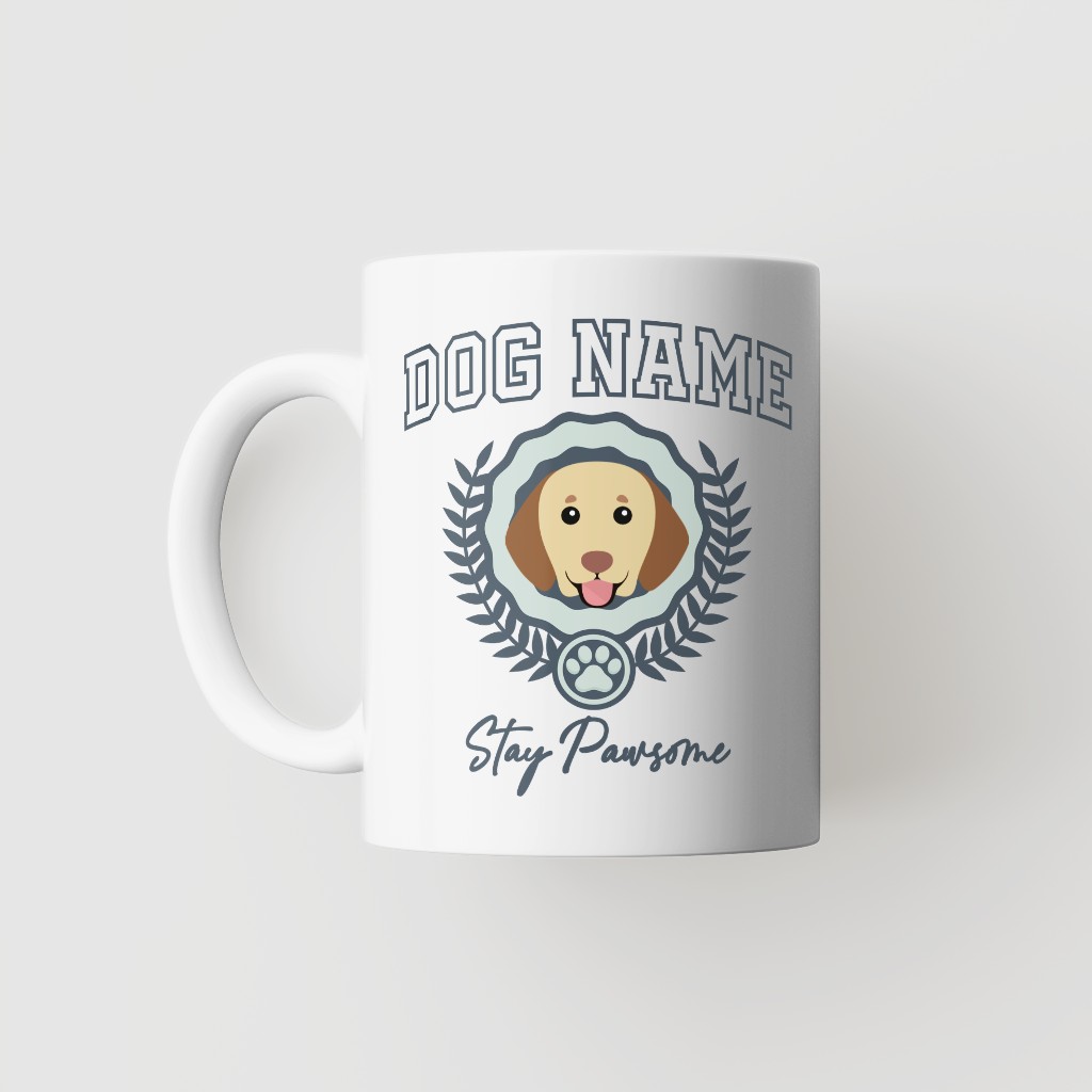 Stay Pawsome: Personalised {breedFullName} Mug