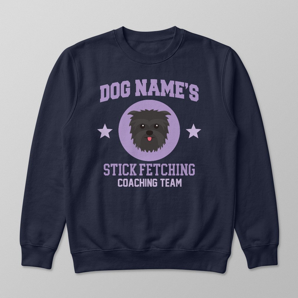 Stick Fetching Coaching Team: Personalized {breedFullName} Sweatshirt