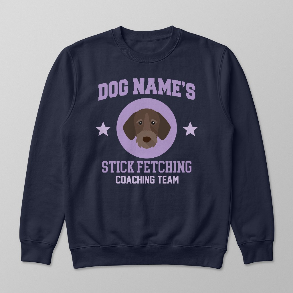 Stick Fetching Coaching Team: Personalised {breedFullName} Sweatshirt