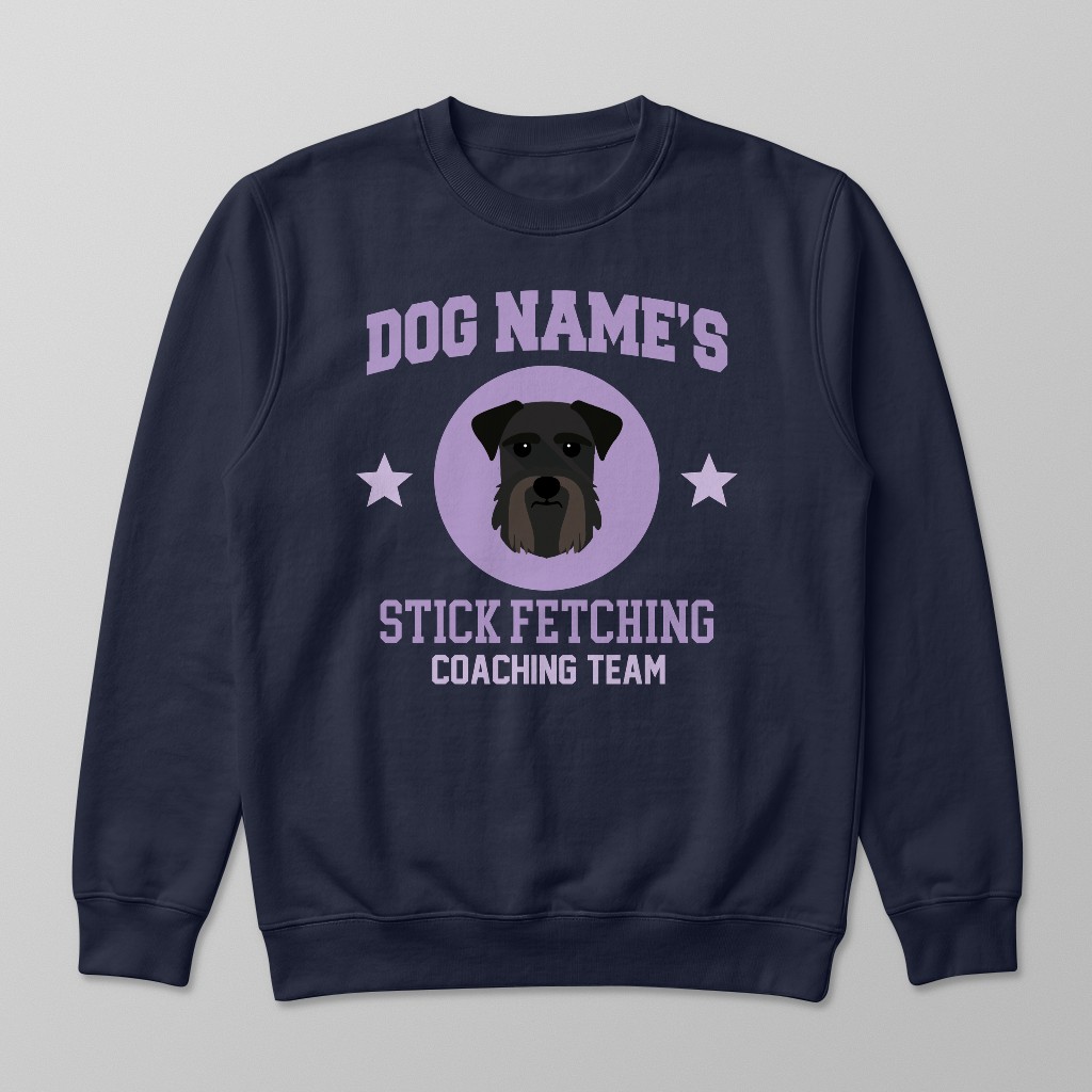 Stick Fetching Coaching Team: Personalized {breedFullName} Sweatshirt