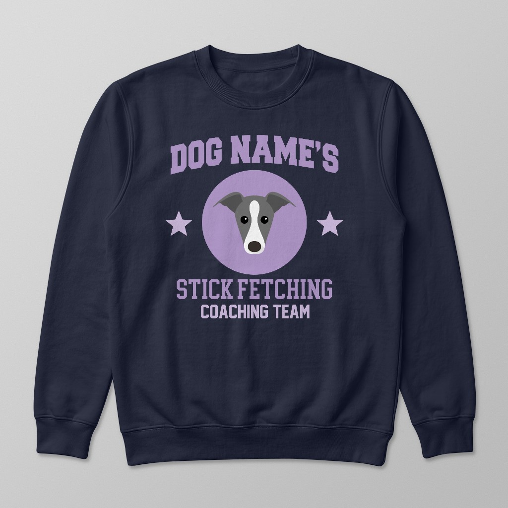 Stick Fetching Coaching Team: Personalized {breedFullName} Sweatshirt
