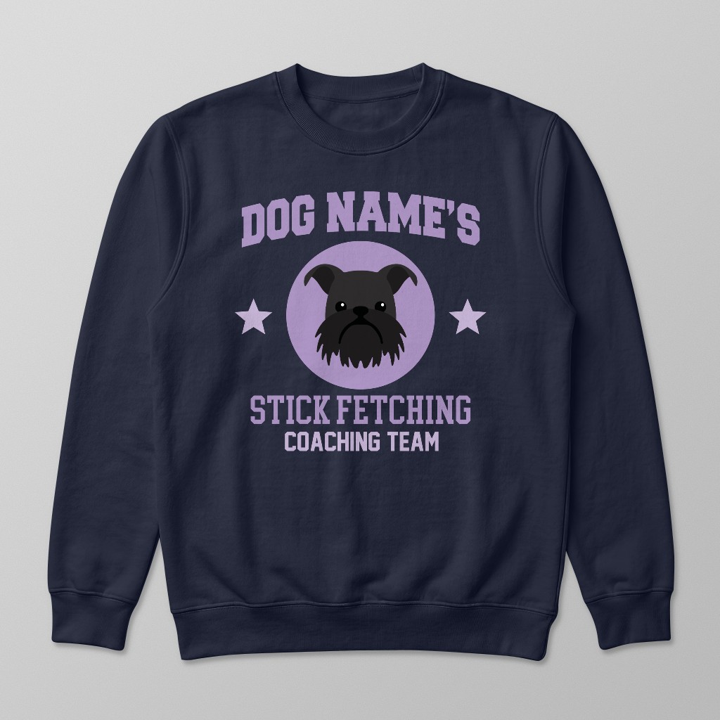 Stick Fetching Coaching Team: Personalized {breedFullName} Sweatshirt