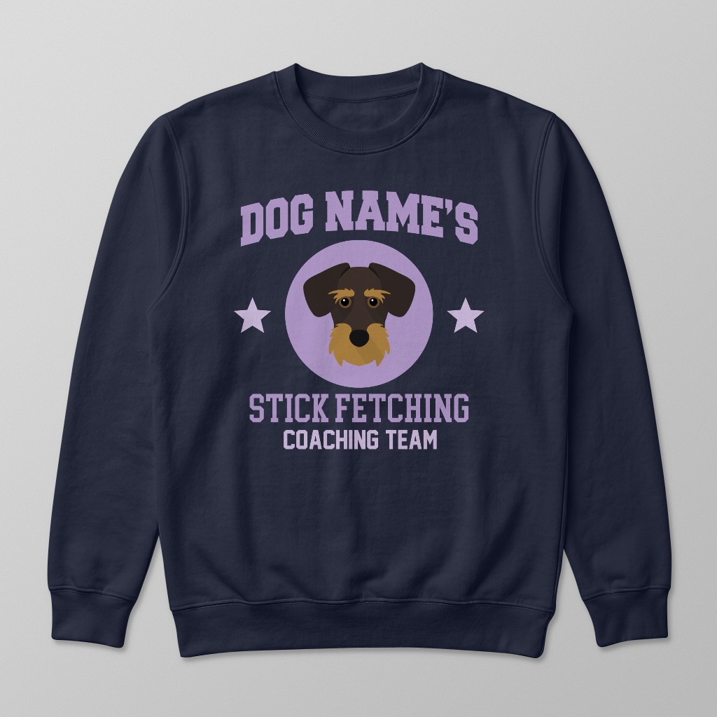 Stick Fetching Coaching Team: Personalized {breedFullName} Sweatshirt